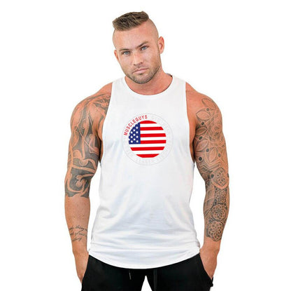 Nsqured Solid Cotton Gym Vest for Men