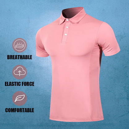 New Golf Clothing Breathable Men's Summer Golf Sports Breathable Golf Shirt POLO Shirt Men's T-Shirt