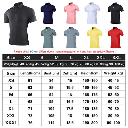 New Golf Clothing Breathable Men's Summer Golf Sports Breathable Golf Shirt POLO Shirt Men's T-Shirt