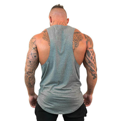 Nsqured Solid Cotton Gym Vest for Men