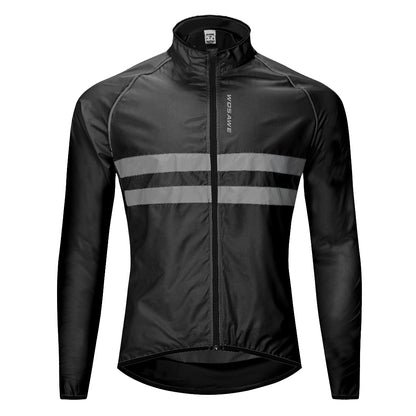 Windproof Cycling Jackets Hooded Men Riding Waterproof Cycle Clothing Bike Long Sleeve Jerseys Reflective Vest Wind Coat