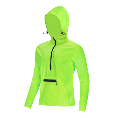 Windproof Cycling Jackets Hooded Men Riding Waterproof Cycle Clothing Bike Long Sleeve Jerseys Reflective Vest Wind Coat