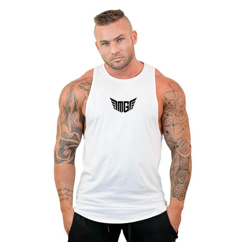 Nsqured Solid Cotton Gym Vest for Men