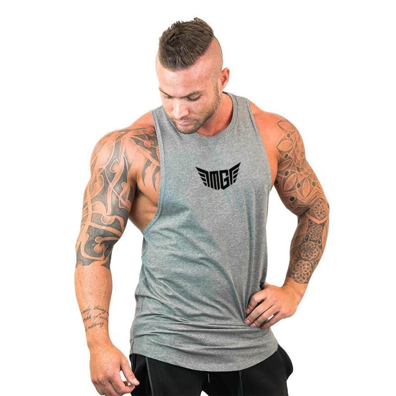 Nsqured Solid Cotton Gym Vest for Men