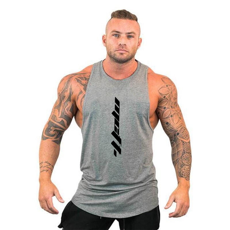 Nsqured Solid Cotton Gym Vest for Men