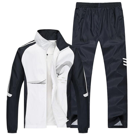 Nsqured Men's Two-Piece Tracksuit Set | Casual Jacket+Pant outwear sportsuit