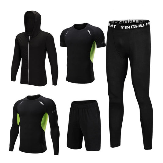 Nsqured 5-Piece Men's Compression Sportswear Set