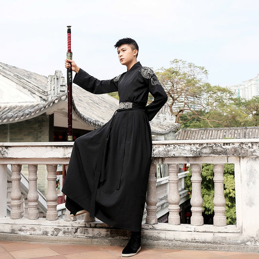 Nsqured Tang Dynasty Swordsman Robe | Classical Clothing Tang Dynasty Adult Swordsman Robe Men Halloween Costume