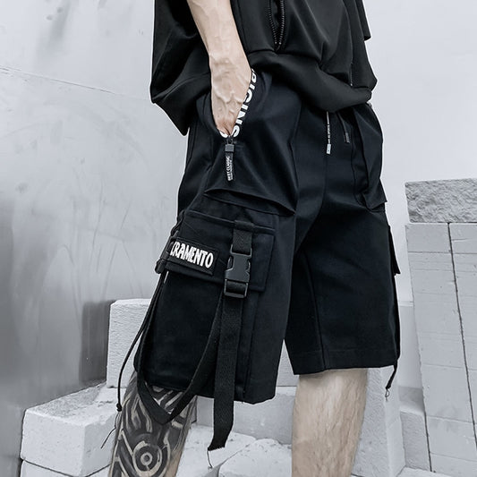 Summer Shorts Men Harajuku Streetwear Casual Man's Cargo Shorts Fashion Techwear Japanese Korea Hip Hop y2k Punk Male Clothing